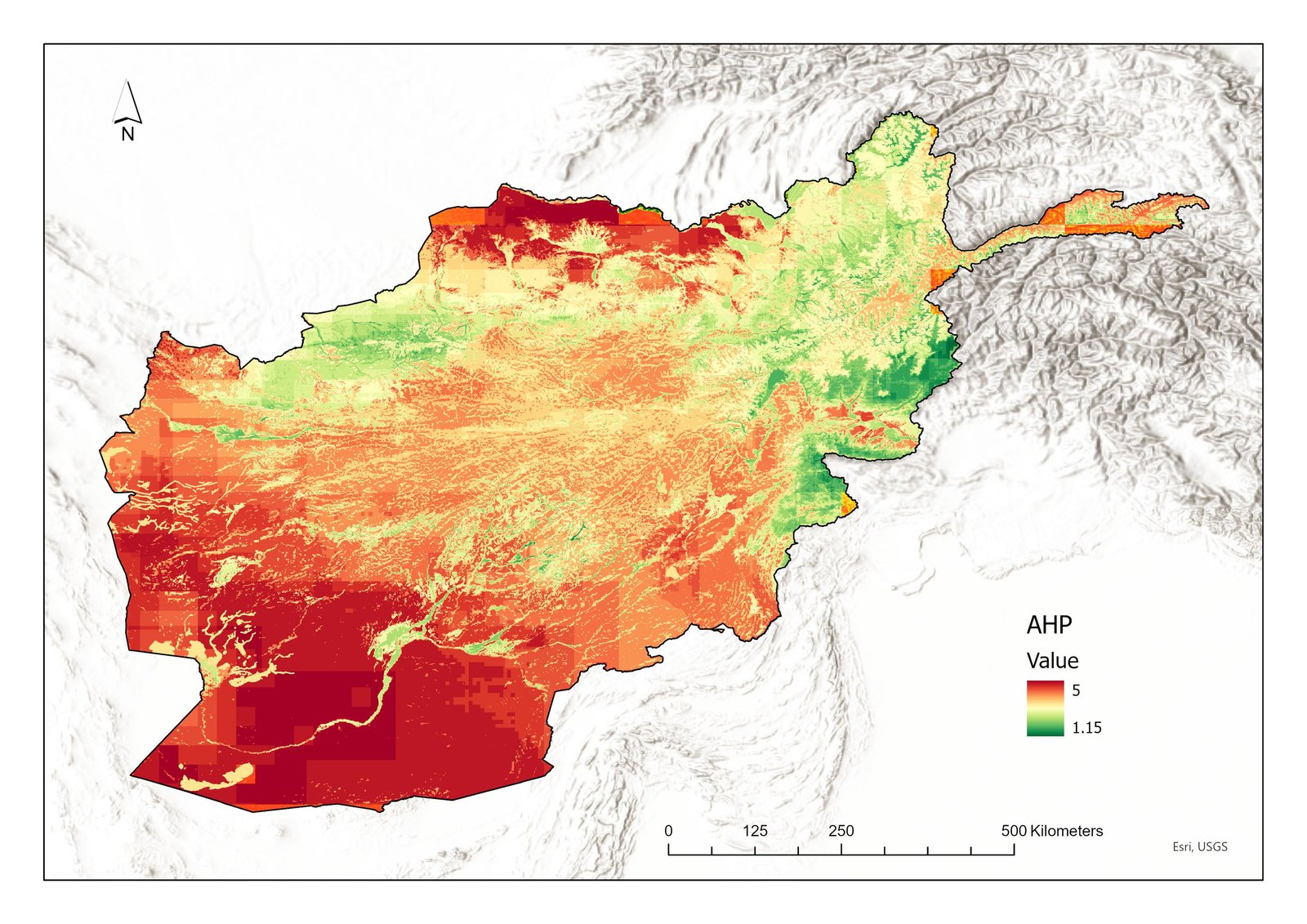 AHP vulnerability mapping Afghanistan